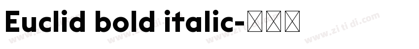 Euclid bold italic字体转换
